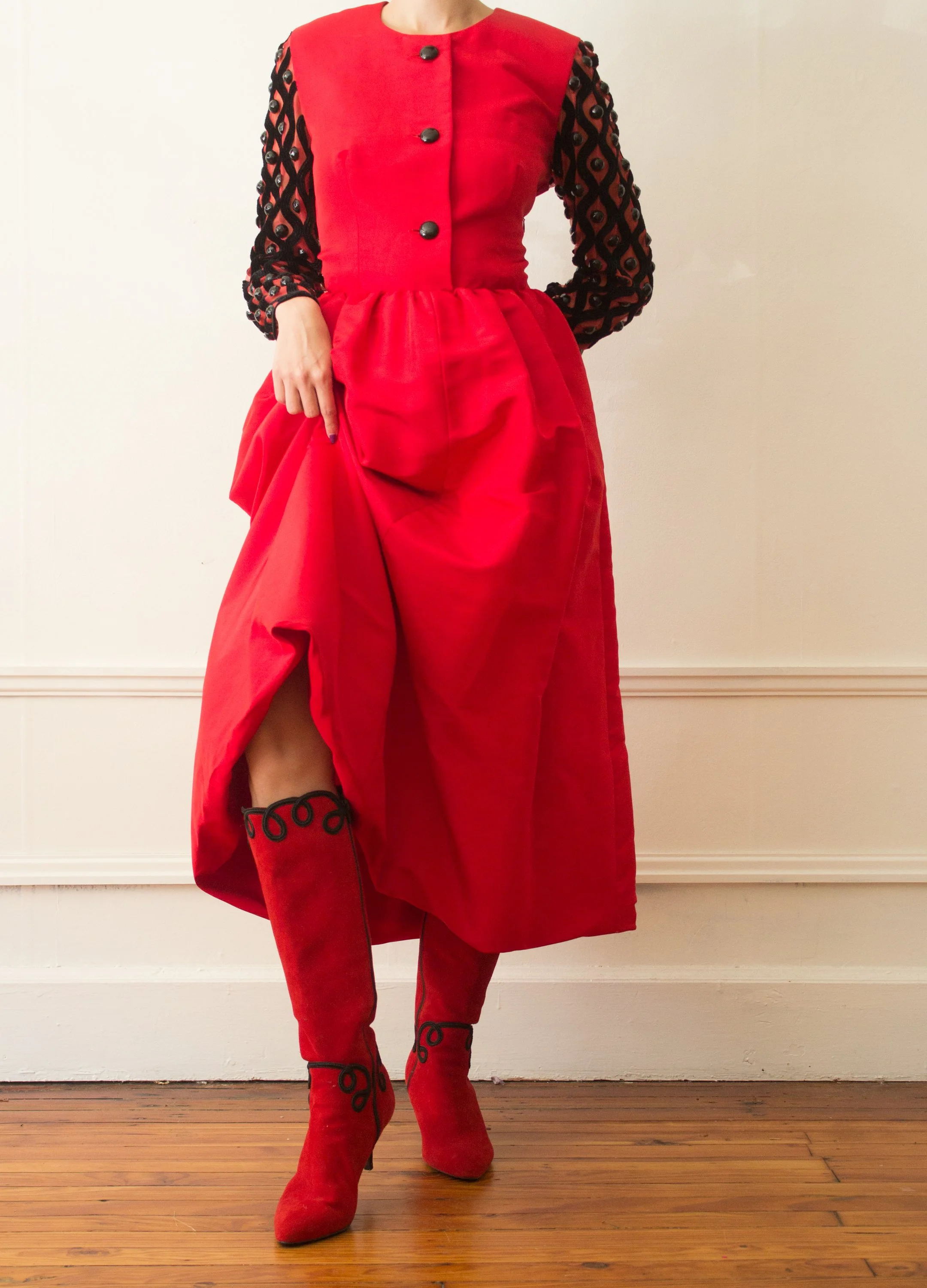 【超激レア】 80s GIVENCHY スプリングコート　レッド　ヴィンテージ 超激レア】 80s GIVENCHY スプリングコート レッド ヴィンテージ 超激